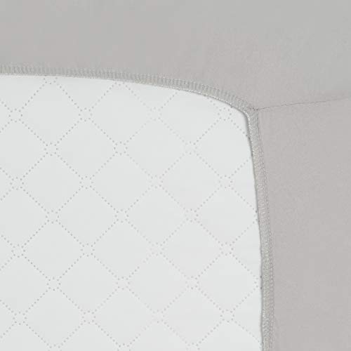 Image of Gray Pack 'n Play Quilted Mattress Sheet - Ultra-Soft, Comfortable Portable Crib Mattress Sheet for Boys & Girls; Playpen or Mini Crib Fitted Sheet with Quilted Top