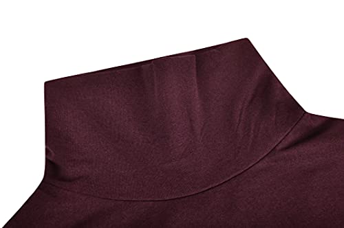 Derminpro Men's Slim Fit Soft Turtleneck Long Sleeve Pullover Lightweight T-Shirt4