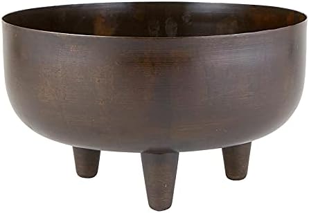 47th & Main Footed Metal Planter/Pot, 9.25 x 5.5, Copper