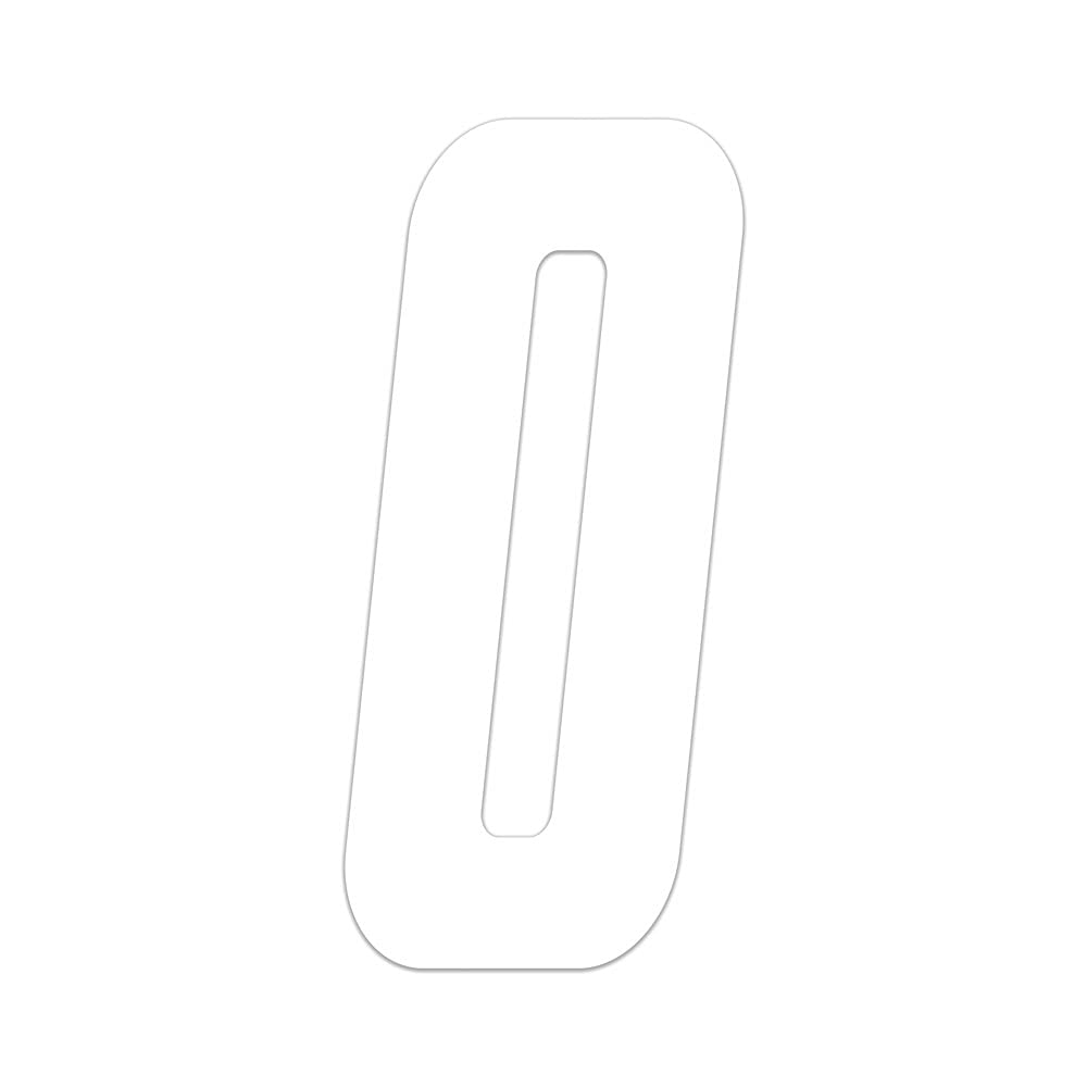 Quattroerre Cross Number 0, h 15 cm, White