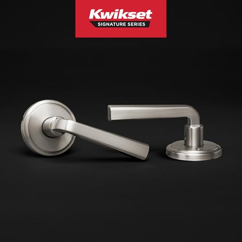 Kwikset Trafford Interior Passage Door Handle, Lever for Closet and Hallway Doors, Reversible Non-Locking Handle Lever, Satin Nickel, with Microban Protection - image 2
