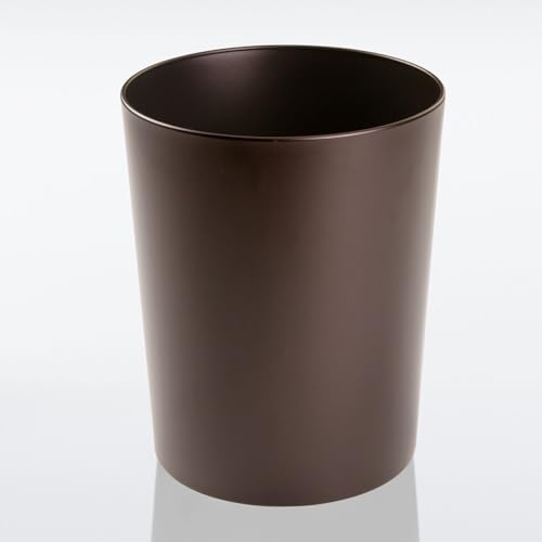 Mdesign 7818MDBSTEU Round Metal Small 1.7 Gallon Recycle Trash Can Wastebasket thumb #4