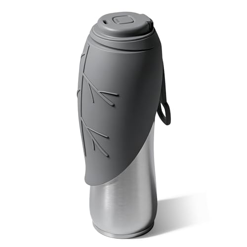 Petace Bottiglia per Cani da Viaggio, 750 ml Bottiglia Cane Isolato in Acciaio Inox, Borraccia Portatile per Cani Portatile, Doppia Parete Isolata Sottovuota