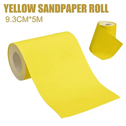 B Baosity 4X Aluminium Oxide Paper 9.3cm 5meters 120 Grit, Yellow