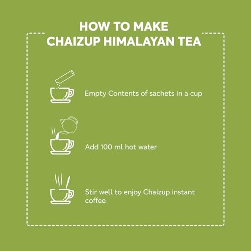 Image of Chaizup Daily 1 Min Instant Himalayan Herbal Delight Tea - 30 Sachets | Herbal Infusion | 30 Servings | 360g