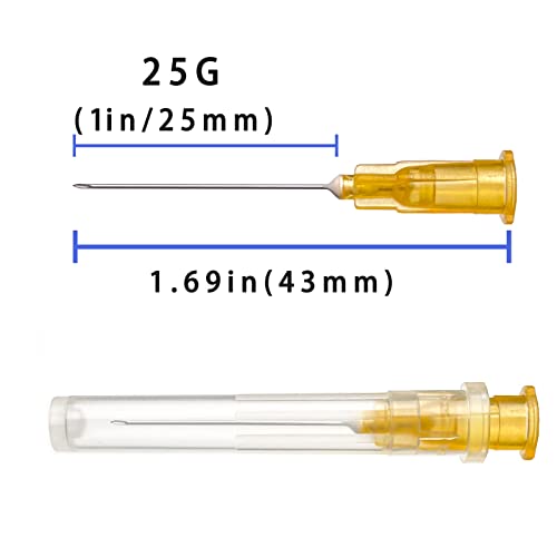 Image of 100Pack 25Ga 1 inch Luer Lock for Scientific Labs