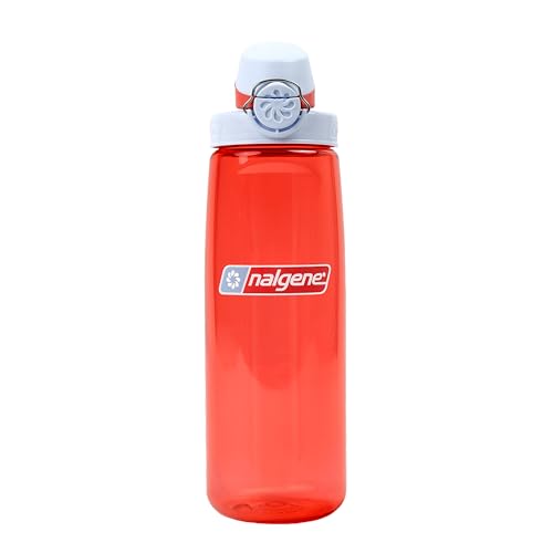 Image of Nalgene 24 oz On The Fly Lock-Top Water Bottle, Coral w /Frost Coral