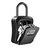 セキュリティ キーボックス 壁掛け 鍵 ボックス 南京錠 ロック ポケット ダイヤルロック 4桁ダイヤル式 小物 キー収納 防水 大容量 インテリア オシャレ 小型 暗証番号 オフィス アパート マンション 事務所 車 玄関 倉庫 会社 家庭 工事現場 現地対応 鍵の保管 防犯 盗難防止 ブラック