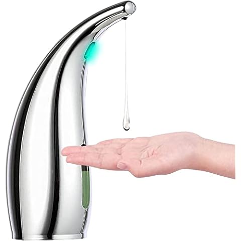 GULICA Soap Dispenser Automatic, Touchless Liquid Soap Dispenser, with Infrared Motion Sensor, Waterproof, Silver, 300ml/11oz Cover