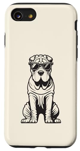 Funny Shar-Pei Dog with Sunglasses Case for iPhone SE (2020) / 7/8