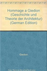 Hardcover Hommage a Giedion (Geschichte und Theorie der Architektur) [German] Book