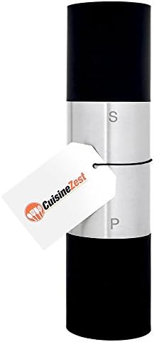 Space-Saving Salt and Pepper Mill Set (2-in-1) with Adjustable Salt and Pepper Grinder Settings