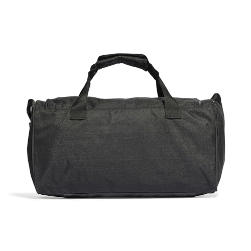 Image of adidas Essentials Linear Duffel Bag, Black /White, One Size, Duffel Bag