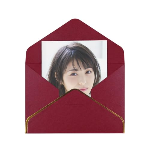 メッセージカード 浜辺美波 グリーティングカード 人気 シンプル 挨拶状 年賀状 感謝カード 金箔押し 封筒付き 多機能 レター用品 友達 家族 記念日 新年 お正月 お誕生日 贈り物 おしゃれ プレゼント