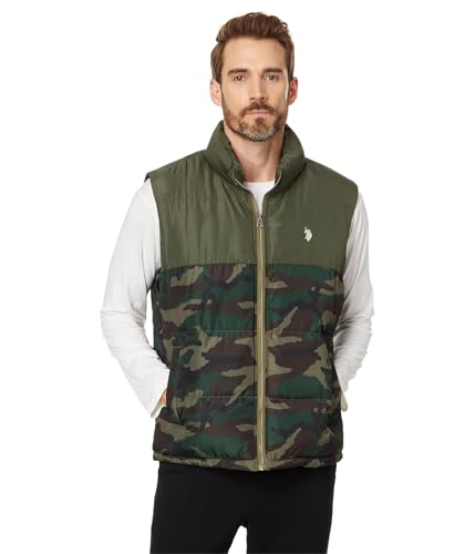 Image of U.S. POLO ASSN. Men's Uspa Color-block Puffer Vest