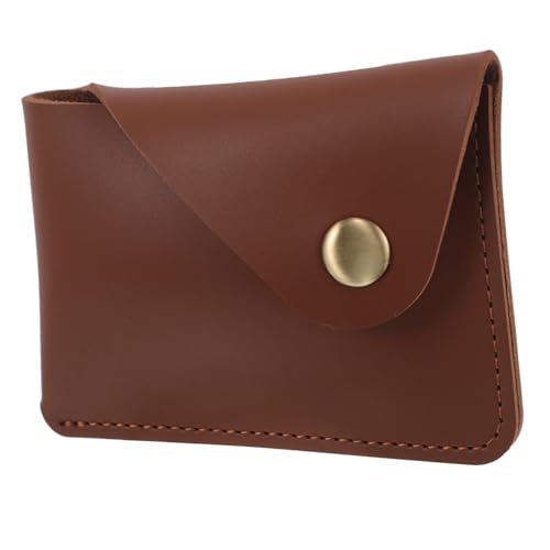 Toyvian Vintage PU Leather Card Wallet Coin Pouch for Credit Id Cards Lightweight Change Holder for Everyday Use Durable Stylish Easy to Carry for Pocket Handbag