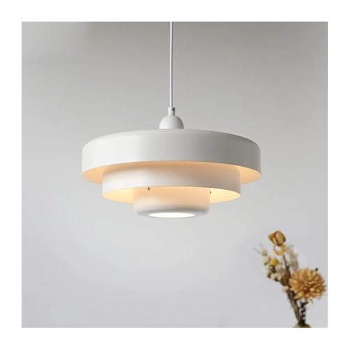 Lustre suspension LED blanc au design moderne et épuré pour luminaire de salon - 2