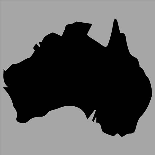 Image of Kayra Decor Australia Map Wall Stencil for Painting, Art and Craft - Size 12 inch x 12 Inch.