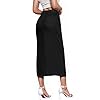 Hybrid & Company Women's Long Denim Skirt – Stretch Jean Skirt for Office and Casual Wear