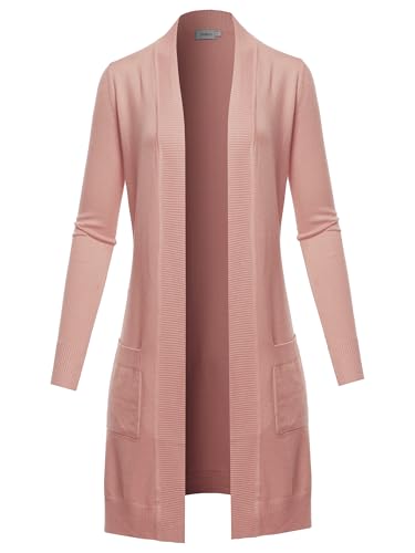 Image of STARJJ Womens Soft Stetchy Knit Longline Open Front Sweater Cardigan with Pockets (S-3X)