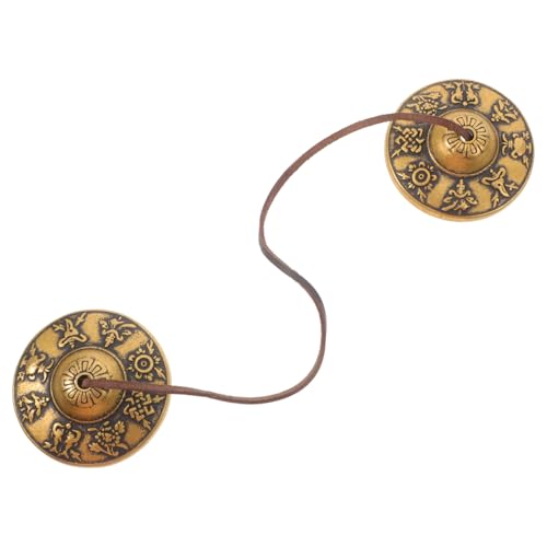 HEMOTON Hand Held Bell Vintage Brass Bell Meditation Wind Chimes for Music Performances