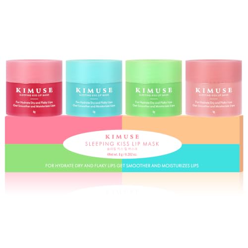 KIMUSE Lip Mask Set, 4 PCS Lip Sleeping Mask...