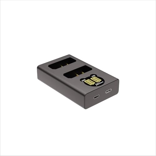 Image of DMW-BLC12 Dual Battery and Charger Combo Pack for Panasonic Lumix Cameras - 7.2V /8900mAh Battery for FZ200, FZ300, FZ330, FZ1000, FZ2000, FZ2500, GH2, G5, G6, G7, G80, G85, GX8.