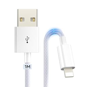 Zestiq USB A auf Lightning Kabel 1M, Auto Apple CarPlay Kabel, [MFi Certified] USB iPhone Ladekabel Nylon Geflochten Kompatibel mit iPhone 14 Pro/14 Plus/14/13/12/11/SE/X/XS/XR/8, iPad, iPod