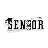 (3Pcs - 3') Senior 2026 Stickers, Senior Class of 2026 Student Grad School Year Waterproof Die-Cut Vinyl Decal for Laptop, Water Bottle, Hard Hat, Graduation Gifts for Kids Student Friends 3 Inches