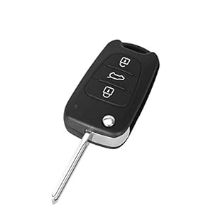 PHONILLICO Sleutelbehuizing voor Hyundai i20 ix20 i30 ix35 Elantra Veloster KIA Ceed Picanto Rio Soul Sportage Venga – 3…