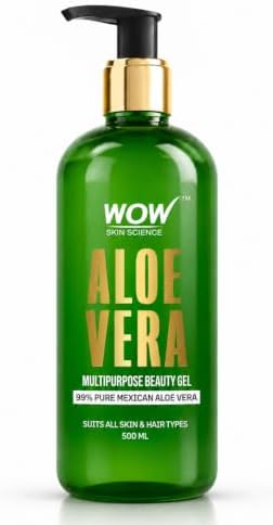 WOW Skin Science 99% Pure Aloe Vera Gel for Face, Skin & Hair - 500ml | Ultimate Gel For Glowing Skin | For Both Men and Women | No Parabens, Mineral Oils, Silicones, Color & Synthetic Fragrances