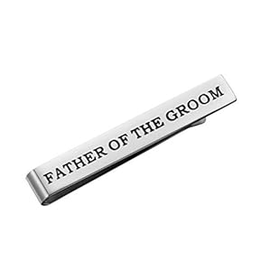 jojofuny Vader Van De Bruidegom Dasspeld Custom Gepersonaliseerde Bruiloft Huwelijksband Clip Bar Titanium Stalen Manchetknopen Wedding Party Dag Present Voor Pak Stropdas Zilver