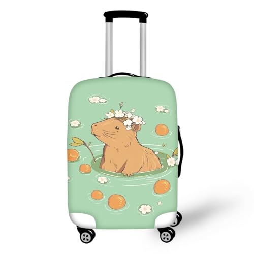 Image of Mumeson Capybara Luggage Cover Washable Luggage Covers for Standard Suitcase Suitcase Cover Spandex Travel Luggage Cases