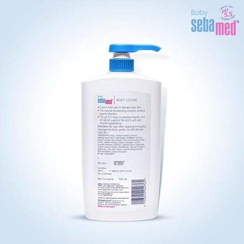 Image of Sebamed Baby Body Lotion|pH 5.5|Vegan|750 ml (Pack of 4)