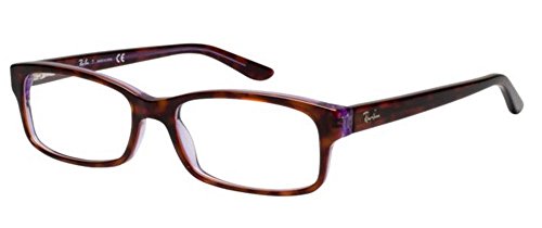 Ray-Ban RX 5187 Eyeglasses Styles - Havana/Violet Frame w/Non-Rx 52 mm Diameter RX5187-2442-52