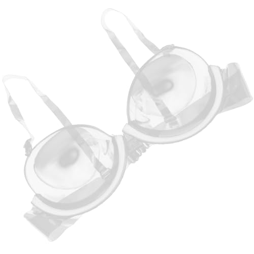 BESTYASH Women's Disposable Clear Strap Bra - Transparent See-Through, Anti-Slip, Comfortable, Size 34