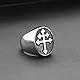 Lorraine Kreuz Ring Herren Silber Edelstahl Crux Vera Siegelring Größe 59