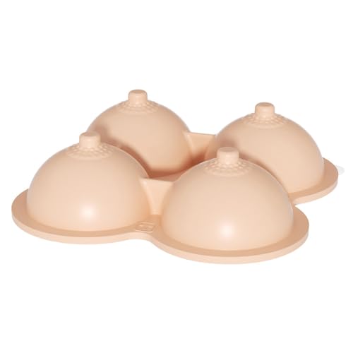 Molde de silicona para cubitos de hielo forma pechos rosa