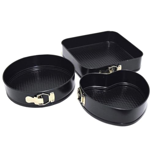 Image of 4-Piece Baking Tools Set Non-Stick Carbon Steel Round Cake Mould 20cm, Muffin Tray, Rectangular Bread Loaf Mould, Measuring Cups and Cookie Cutter Microwave OTG Oven Safe Bakeware Tools