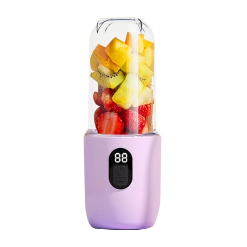 TIKATARER Licuadora Portátil, Licuadora de Tamaño Personal Inalámbrica de 500 Ml, Taza Exprimidora Eléctrica Recargable por USB, de 16 Cuchillas con Autolimpieza, Ideal para Viajes, Deportes, Salidas