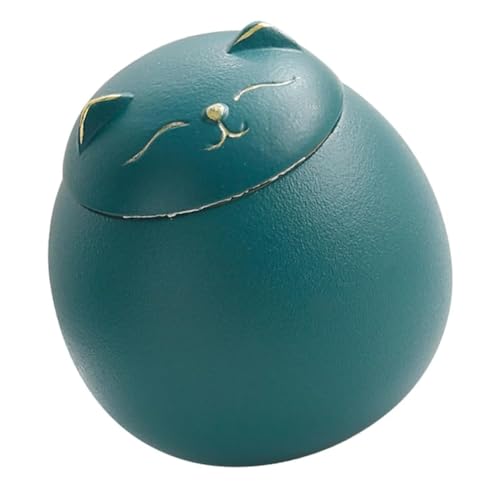 Barattolo Ermetico In Ceramica A Forma di Gatto In Porcellana per Tè Spezie Caffè Frutta Secca 1 Pezzo