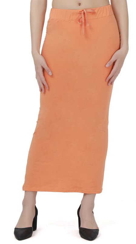 Image of Lycra Blend Cotton Saree Shapewear Petticoat for Women and Girls, Skirts Shapewear Dress for Saree