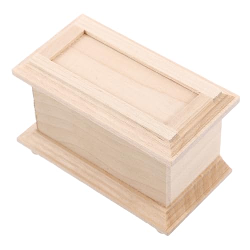 YARNOW Dollhouse Miniature Wooden Chest Scale Attic for Bedroom Decor...