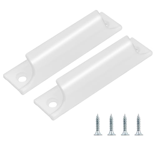 2 Stück Balkontürgriff Außen Metall, Terrassentür Griffe, Terassentürgriff Außen, Alu Bügelgriff Schiebetürgriffe, Schubladengriffe für Schränke Fenster Terrassentürgriff Balkontür Außens(Weiß)
