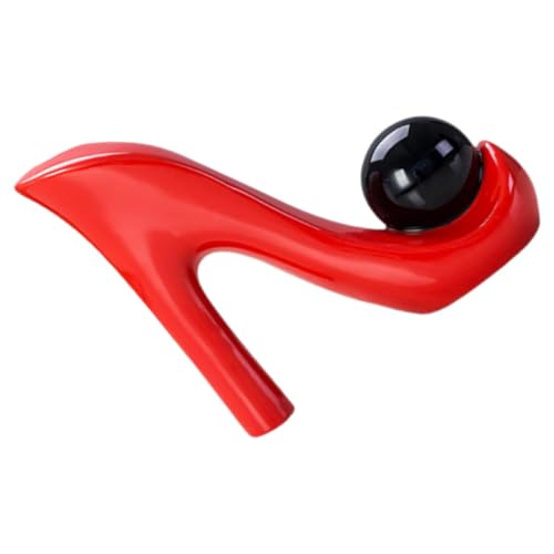 Vase à talons hauts rouge en céramique minimaliste design - 2