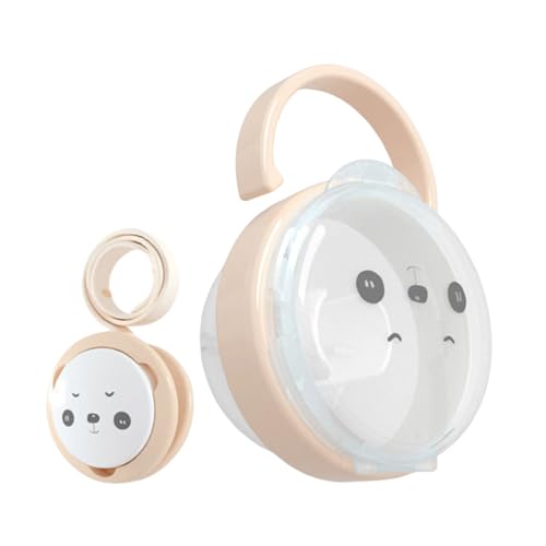 Portachupetes - Cadena para Chupetes con Estampado de Panda y Estuche - con Funda Antipolvo, Accesorios Portátiles para Bebés Niños y Niñas en Viajes y Exteriores