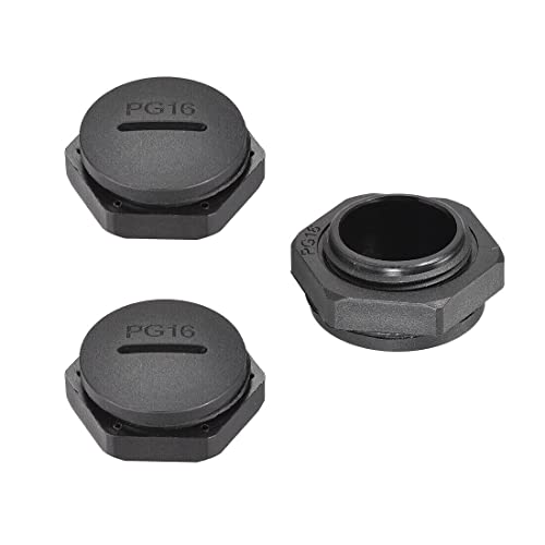 Tool parts PG16 Nylon Male Threaded Cable Gland Screw End Cap Cover With Washer - 3pcs