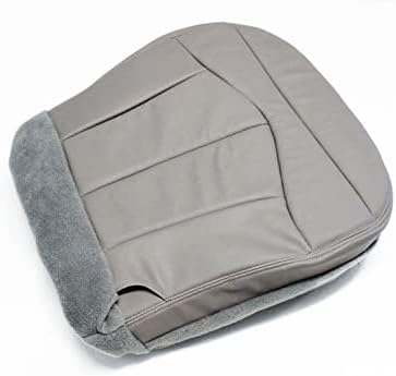 Richmond Auto Upholstery (Compatible with 2001 Ford F-150 Lariat Regular-Cab Single-Cab- Driver Side Bottom Replacement Leather Seat Cover, Gray