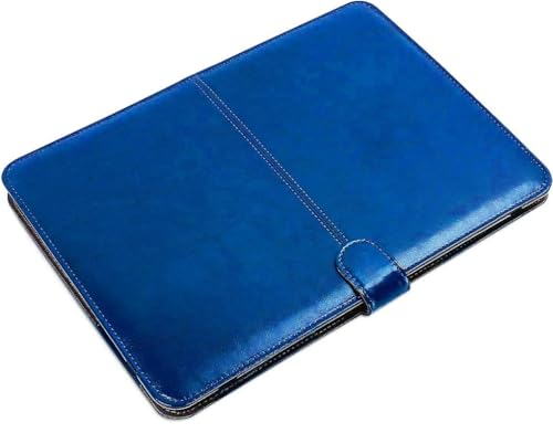 Image of Flausen Original PU Leather Case Cover Compatible for Laptop (HP Pavilion 14 12th Gen, 14-dv, Navy Blue)
