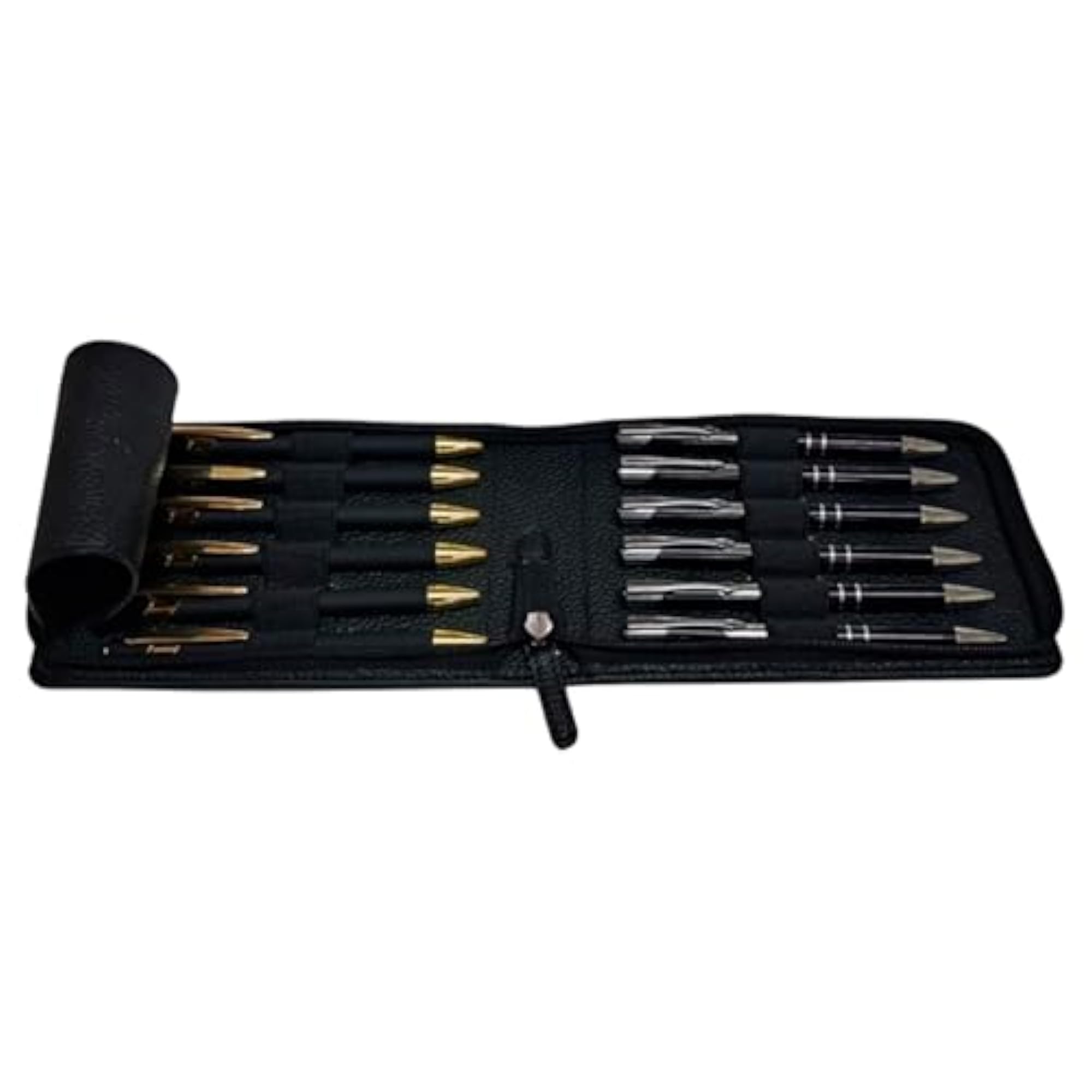 Collection Pen Storage Case, Faux Leather Pouch with 12 Slots
